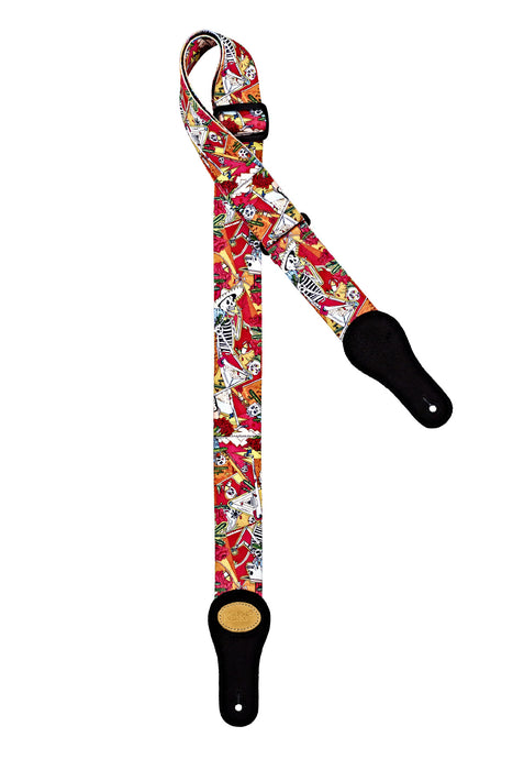 KEIKI Designer Series Nylon Guitar Strap - "El Muerto"