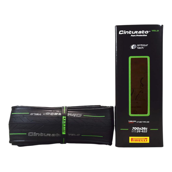 Pirelli Cinturato Velo TLR 26-622 (700 x 26c) Road Bicycle Tire - Great Protection for Long-Distances and Various Terrains - Armour Tech, Clincher Type, Tubeless Ready Bike Tire 700x26c