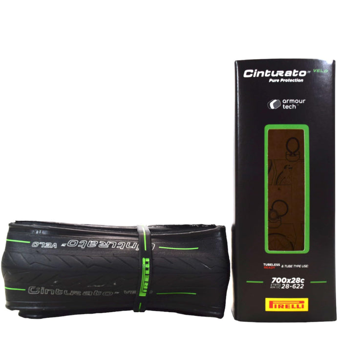 Pirelli Cinturato Velo TLR 28-622 (700 x 28c) Road Bike Tire - Ultimate Protection for Confidence in Harsh Conditions - Versatile Design for Long-Distance Adventures (1 Tire)
