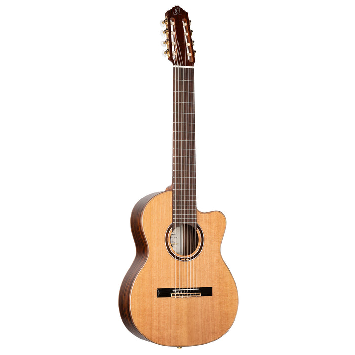 ORTEGA Performer Series 4/4 Nylon String Guitar 8-String - Natural + Gig Bag