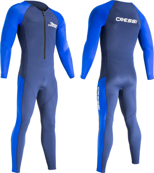 Cressi Wahoo 2 mm Man Monopiece Wetsuits, Blue/Light Blue, 2XL
