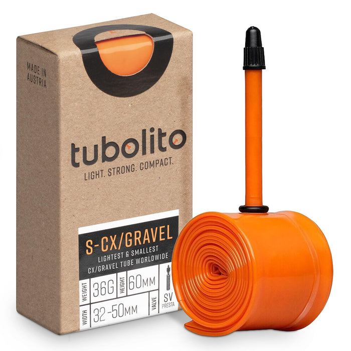 Tubolito S-Tubo CX/Gravel-All TPU Inner Tube 700C x 30-47mm, 42mm/60mm Presta Valve | Lightest Bike Tubes Worldwide | Specifically Designed for Disc Brake Systems (700 X 32-47mm, 60mm Presta Valve)