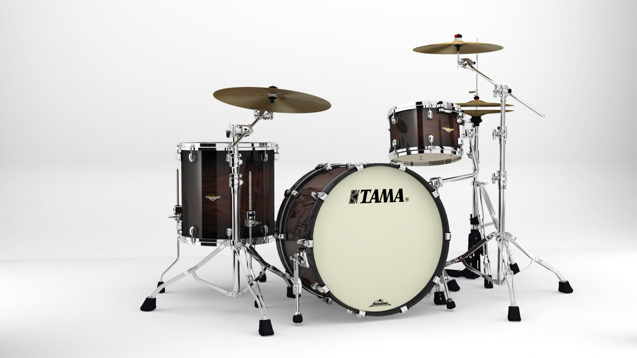 TAMA Starclassic Maple Lacquer Shell Kit 3 pcs - Dark Mocha Burst/Chrome HW