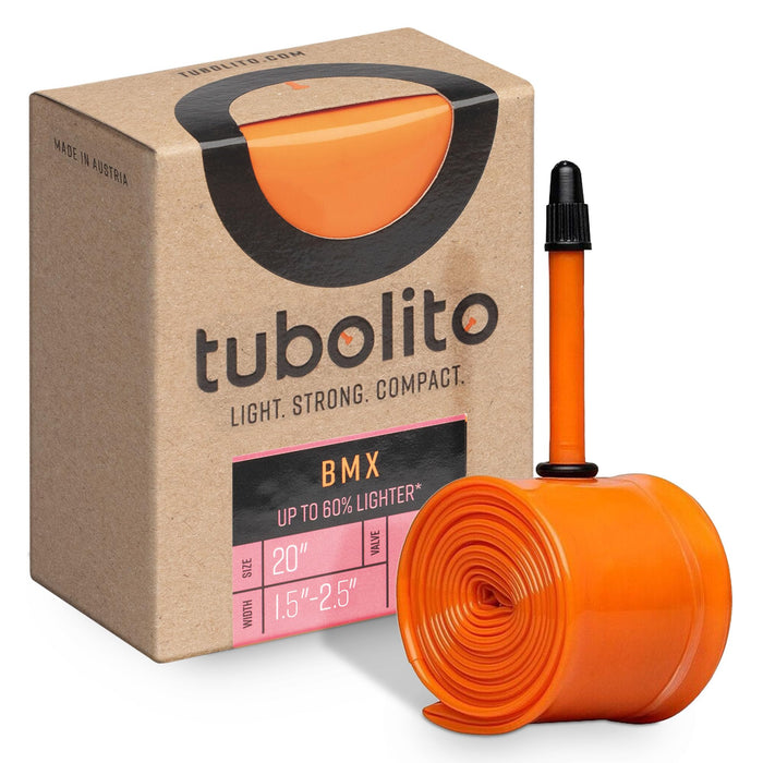 Tubolito Tubo-BMX TPU Inner Tube 20", 22”, and 24” Wheel Sizes | Fits Tire Widths 1.5" - 2.5" and 1 1/8" - 1 3/8" | Schrader & Presta Valve Options | Compatible with Rim & Disc Brakes