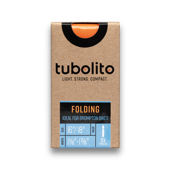 Tubolito Unisex's Folding Bike Inner Tube, Orange, 16 x 1-1/8-1-3/8