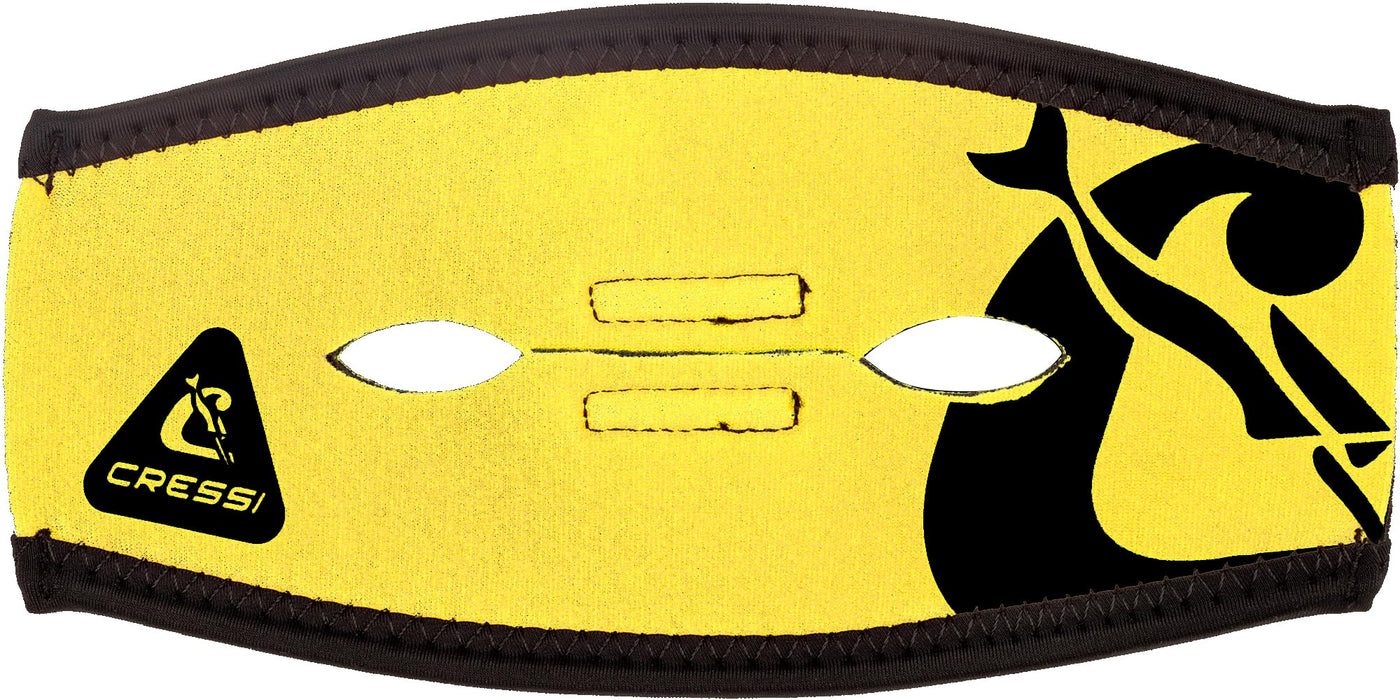 Cressi Pony Tail Neo Mask Strap Cover, Yellow/Black