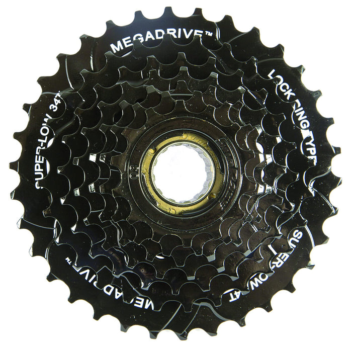 SunRace MFM300-7 Speed 14-34T Black Freewheel Cassette Sprocket for 7 Speeds, Sports and Outdoor, Black