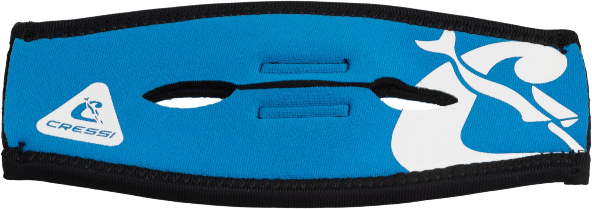 Cressi Pony Tail Neo Mask Strap Cover, Blue/White