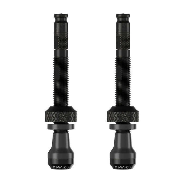 Schwalbe Clik Valve Tubeless Valve Set - 2 x 80mm Valves - Innovation for Inflating Bicycle Tyres - Tubeless Conversion