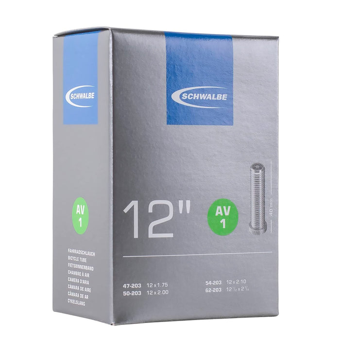 SCHWALBE Bicycles AV1 12" AV1 47/62-203 EK AGV 40 mm Tube,Black