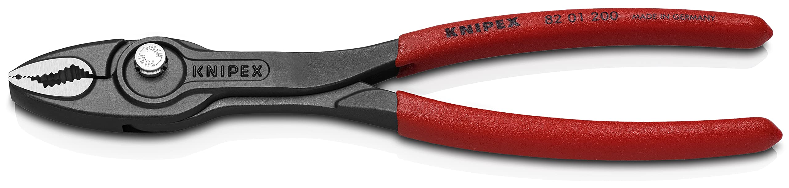 Knipex 82 01 200  TwinGrip Atramentized Front Multi-Grip Pliers 200 mm Black Plastic Coated Anti-Slip