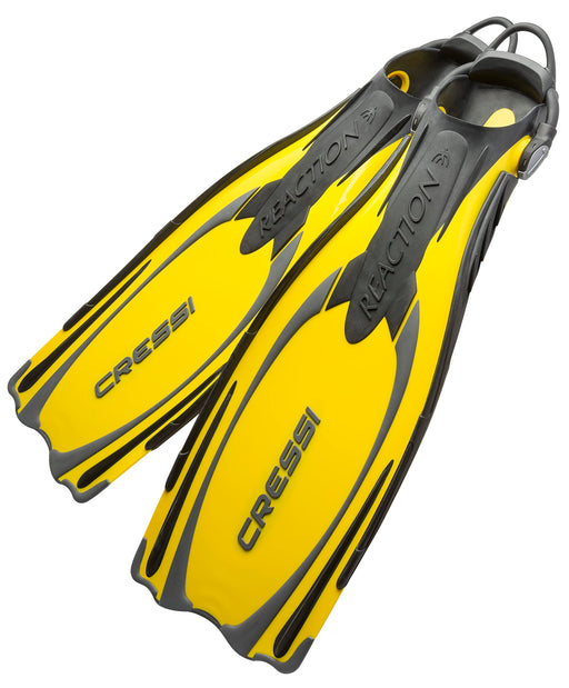 CRESSI Reaction Fins w- Bungee Yellow S/M