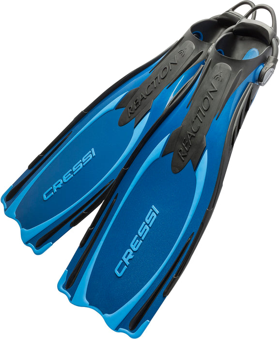 CRESSI Reaction Fins w- Bungee Blue L/XL