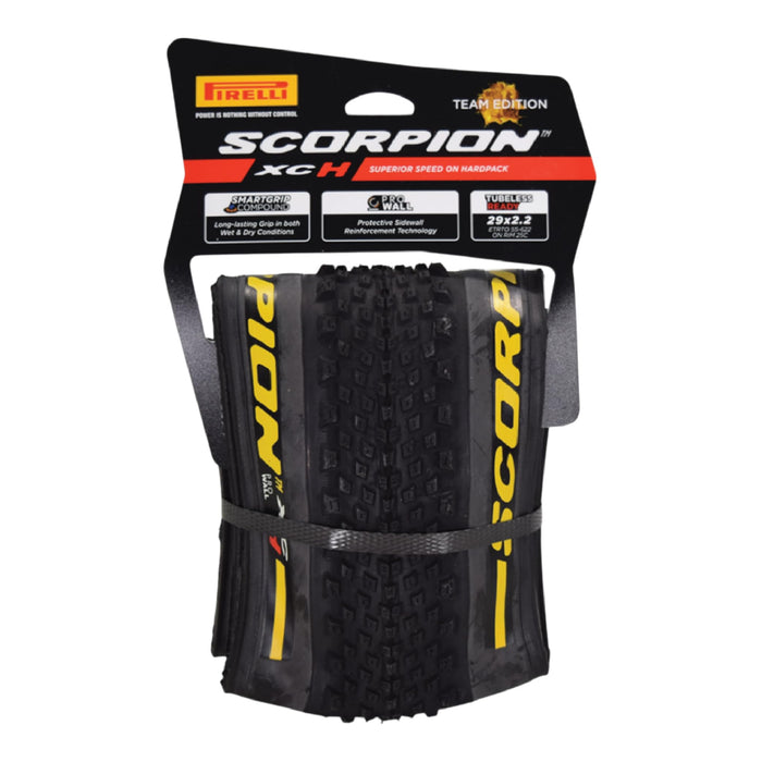 Pirelli Scorpion XC H Yellow Label Bicycle Tire (29” x 2.2) Optimal Speed and Grip for Hardpacked Courses, Durable Performance for XC Racing and Enduro (1 Tire)