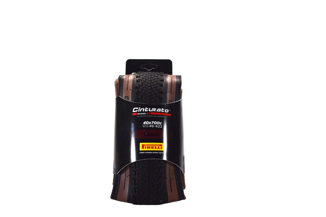 Pirelli Cinturato Gravel H Classic 340-622 (700 x 40c) Gravel Bike Tire (Classic Tan) Designed for Compact Terrain - SpeedGRIP Compound for Superior Grip in All Weather (1 Tire)