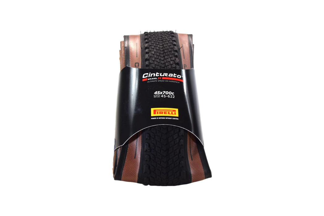 Pirelli Cinturato Gravel H Classic 45-622 (700 x 45c) Gravel Bike Tire (Classic Tan) Designed for Compact Terrain - SpeedGRIP Compound for Superior Grip in All Weather (1 Tire)