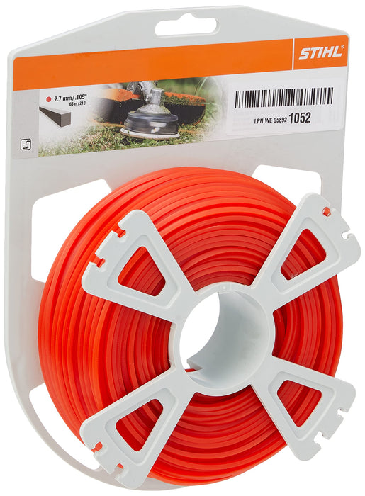 Stihl 0000-930-2643 Line, square 2.7 mm x 65 m, red
