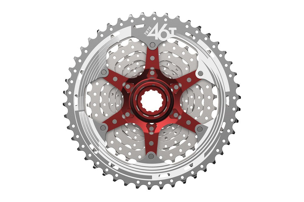 SUN RACE CSMS3 10-Speed Cassette 11-46T. Metallic, Adults Unisex, Silver, Standard