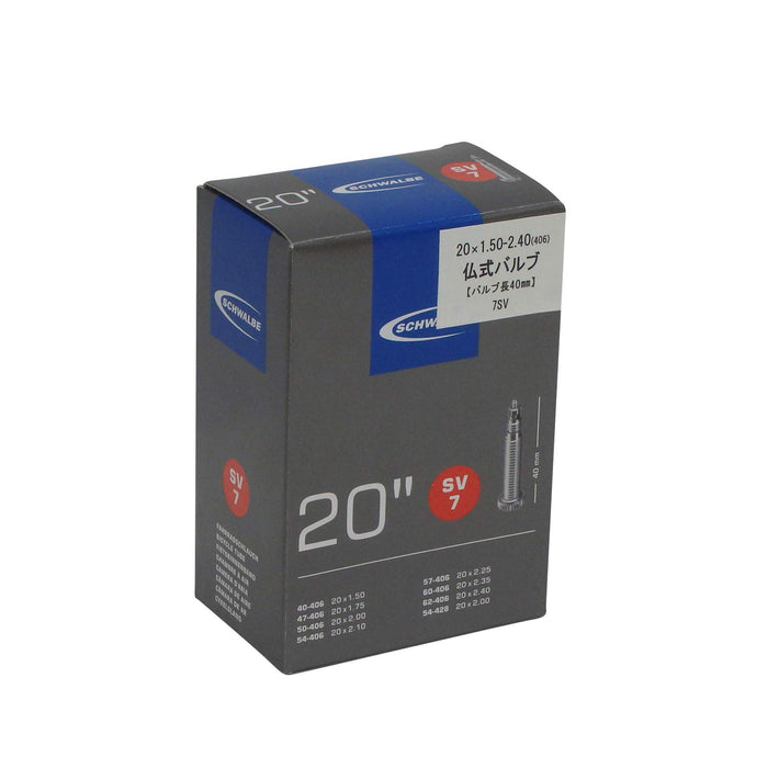 SCHWALBE Bicycle Tube with 40mm Presta Valve, 20 x 1.5-2.5-Inch