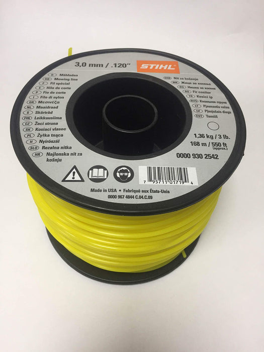 Stihl 0000-930-2542 Line, round 3.0 mm x 162 m, yellow