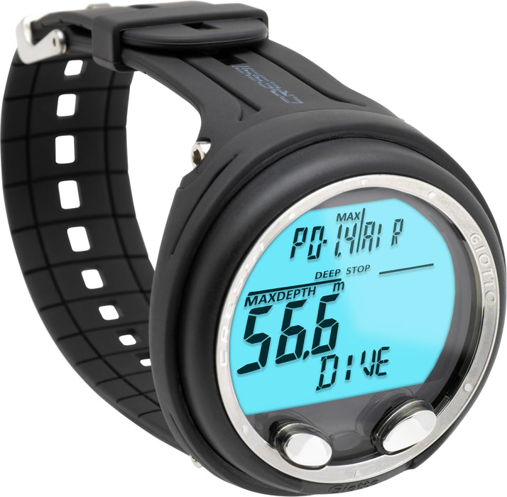Cressi Giotto Scuba Diving Wrist Computer, Black/Silver