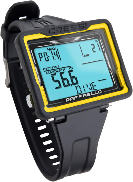 Cressi Raffaello Scuba Diving Wrist Computer, Black/Yellow