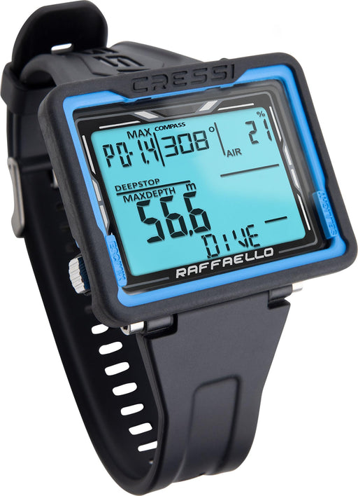 Cressi Raffaello Scuba Diving Wrist Computer, Black/Blue
