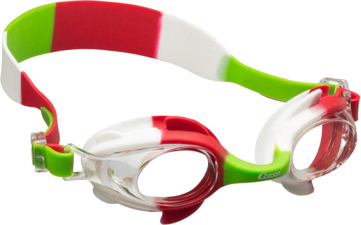Cressi Seahorse Green/White/Red Adjustable Swim Goggles
