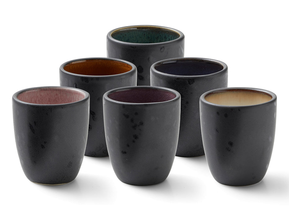 Bitz Set of 6 espresso cups 90 ml black/mix 821244