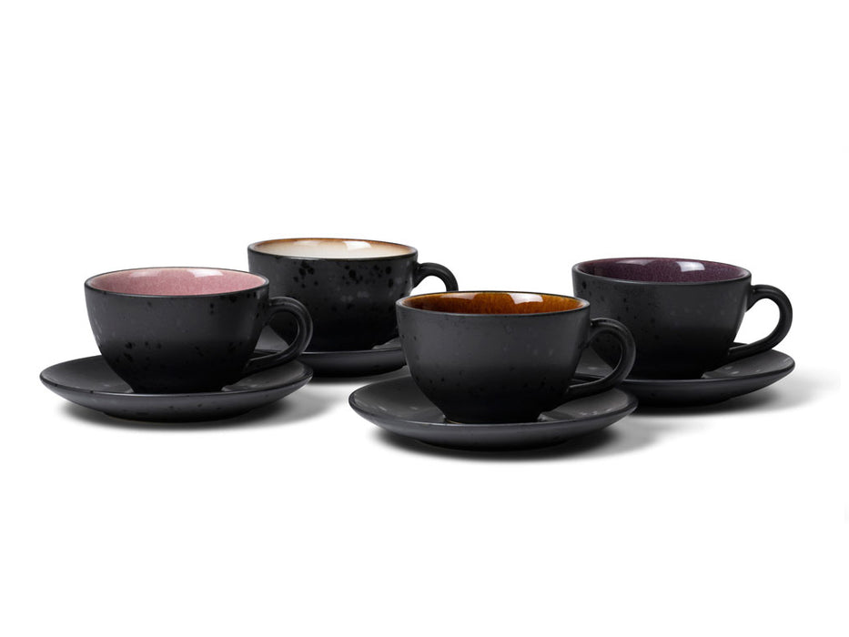 Bitz Set of cups with saucer 4pcs black/light 821340