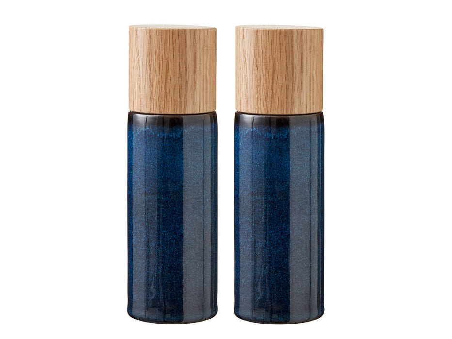 Bitz Salt and pepper mill set 17cm blue 821503