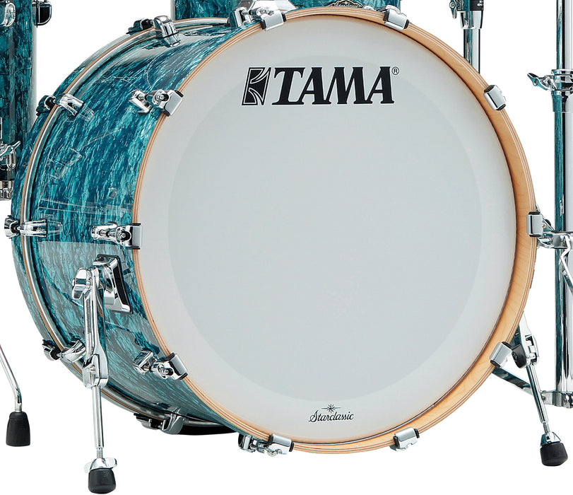 TAMA Starclassic Walnut/Birch Duracover Wrap Bass Drum 20" x 16" - Turquoise Pearl/Chrome HW/without Mount