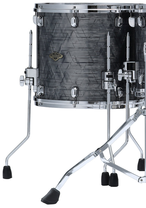 TAMA Starclassic Walnut/Birch Duracover Wrap Floor Tom 16" x 16" - Charcoal Onyx/Chrome HW