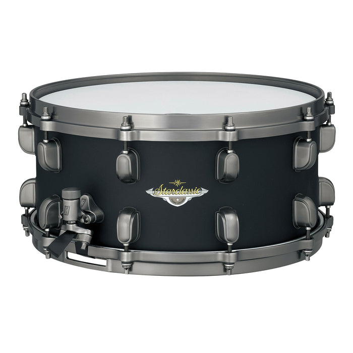 TAMA Starclassic Maple Snare Drum 14" x 8" - Flat Black/Smoked Black Nickel HW