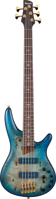 IBANEZ Prestige SR Electric Bass 5-String - Ghost Fleet Blue Burst + Case