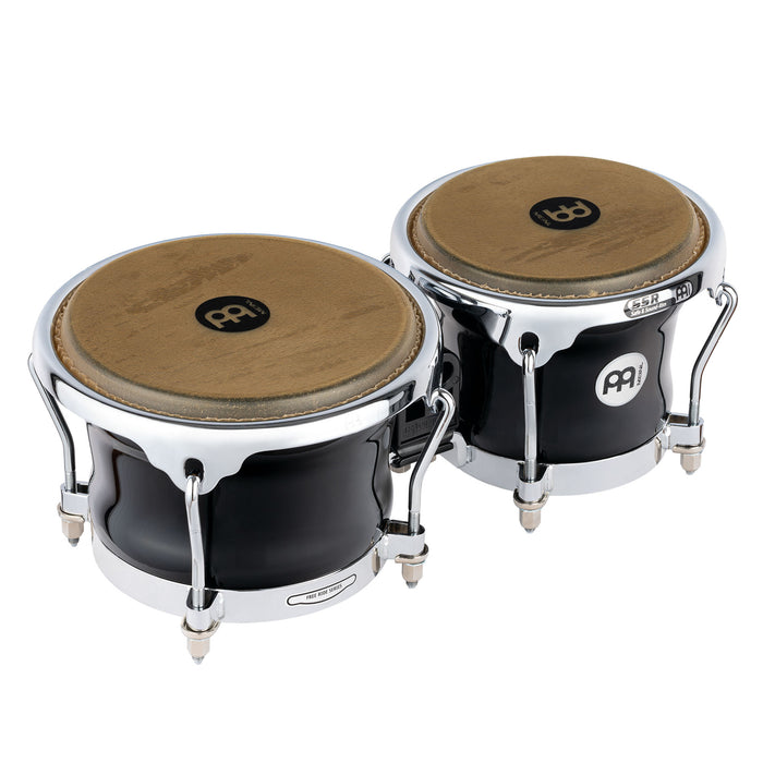 MEINL Percussion Free Ride Fiberglass Bongo 7" Macho & 8 1/2" Hembra - Black