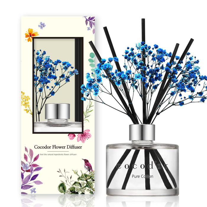 Cocodor Fragrance diffuser with sticks and real flowers 120 ml Pure Cotton PDI30405
