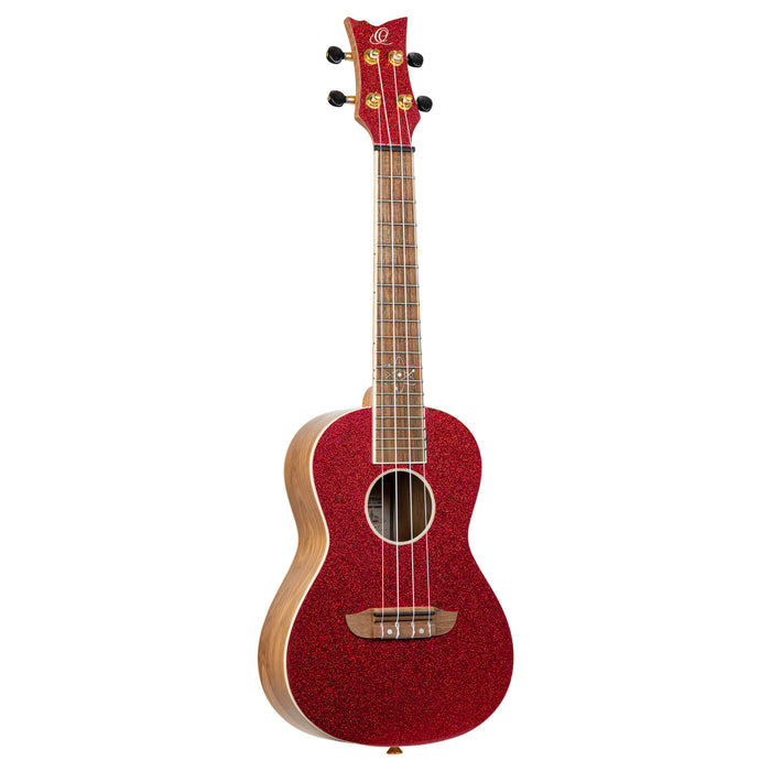 ORTEGA Element Series Concert Ukulele 4 String - Spruce / Catalpa Metallic Red + Bag