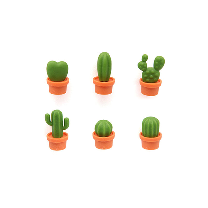 Qualy Cactus magnets 6-piece orange/green 10288-OR-GN