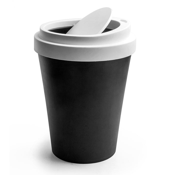 Qualy Mini Coffee trashcan black 10200-BK