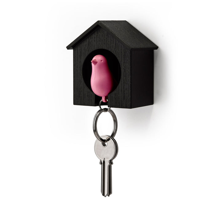 Qualy Key hanger booth black/pink 10091-BK-PK
