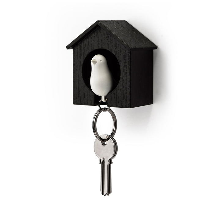 Qualy Key hanger booth black/white 10091-BK-WH