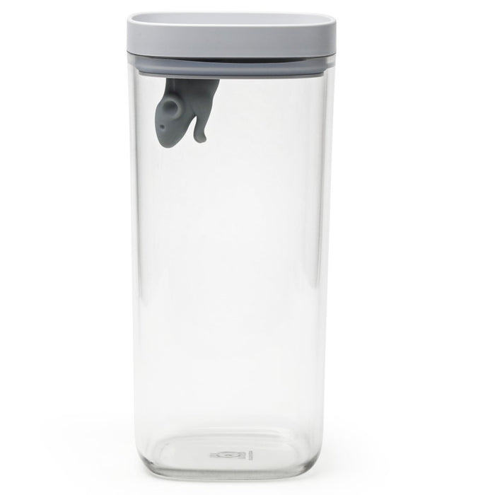 Qualy Lucky Mouse 1.2l grey container 10346-CL-GY