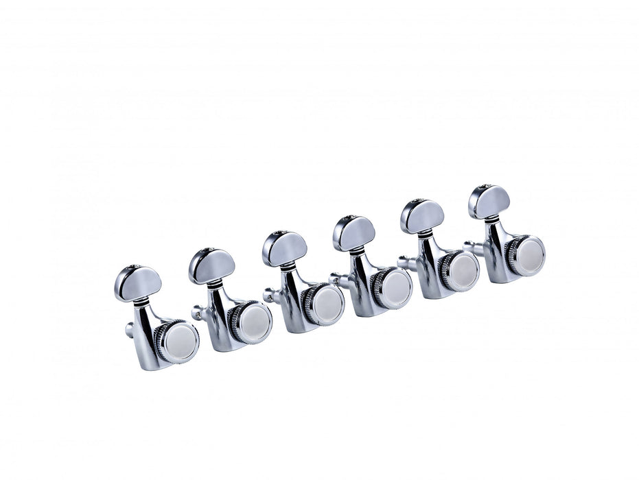 ORTEGA 6 in Line Guitar Locking Tuning Machines - Chrome