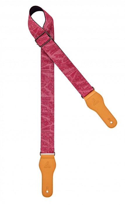 ORTEGA Spring Series Guitar Cotton Strap - Pink Jean