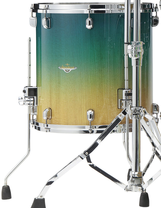 TAMA Starclassic Maple Exotic Floor Tom 14" x 14" - Marine Shoreline Movingui Fade/Chrome HW