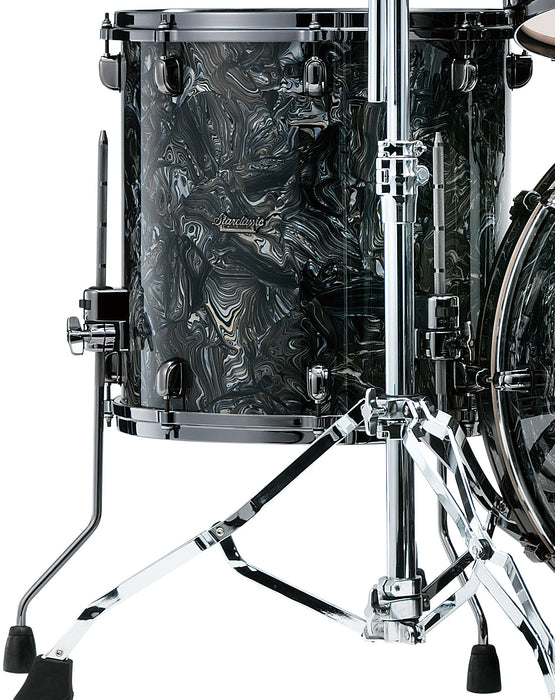 TAMA Starclassic Maple Duracover Wrap Floor Tom 18" x 16" - Charcoal Swirl/Black Nickel HW