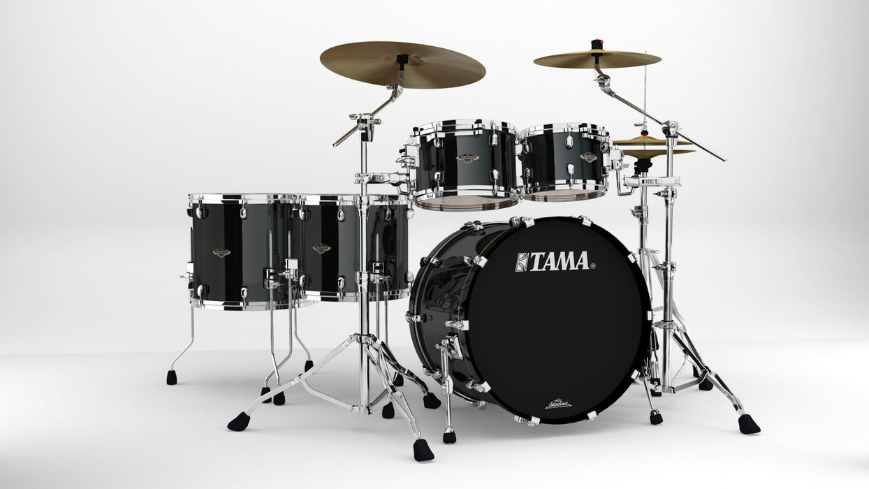 TAMA Starclassic Walnut/Birch Lacquer Shell Kit 5 pcs - Piano Black/Chrome HW
