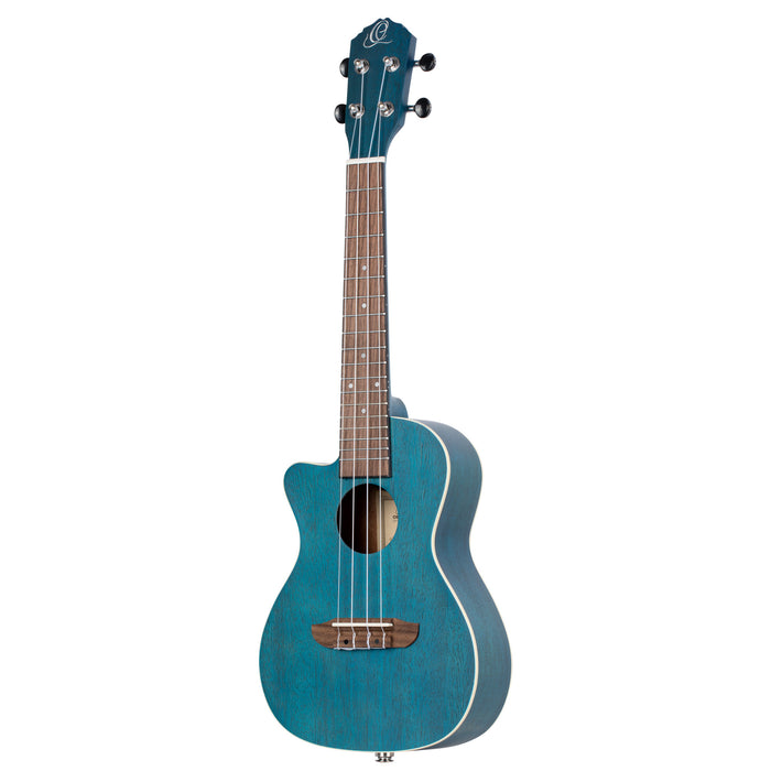 ORTEGA Earth Series Concert Preamp Ukulele 4 String Lefty - Ocean Blue