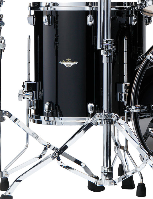 TAMA Starclassic Maple Lacquer Floor Tom 14" x 12" - Piano Black/Chrome HW